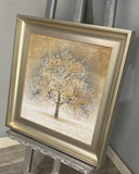 Gold Tree Of Life Print in Champagne Frame 40cm