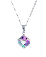 Vitrail Light Cube Necklace in Sterling Silver