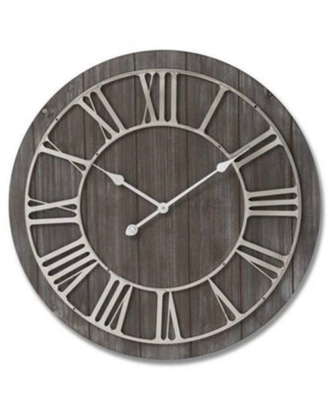 Gilford Grey Wooden Clock 68cm LOCAL COLLECT/DELIVERY ONLY