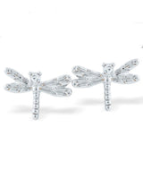 Dragonfly Crystal Stud Earrings