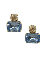 Blue/Gold Twin Stud Earrings