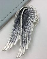 Angel Wings Magnetic Brooch/Scarf Pin in Silver