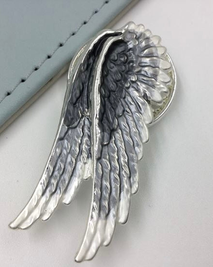 Angel Wings Magnetic Brooch/Scarf Pin in Silver