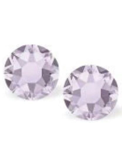 Smoky Mauve Crystal Sterling Silver Stud Earrings