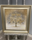 Gold Tree Of Life Print in Champagne Frame 40cm