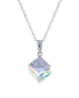 AB Cube Necklace in Sterling Silver