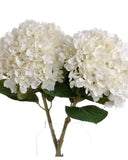 White Oversized Hydrangea Faux Flower Stem