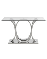 Valletta Curved Base Console Table in Silver LOCAL COLLECT/DELIVERY ONLY