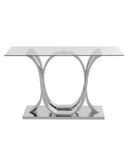 Valletta Curved Base Console Table in Silver LOCAL COLLECT/DELIVERY ONLY