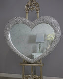 Hilton Heart Rosebud Mirror in Silver 110cm x 91cm LOCAL COLLECT/DELIVERY ONLY