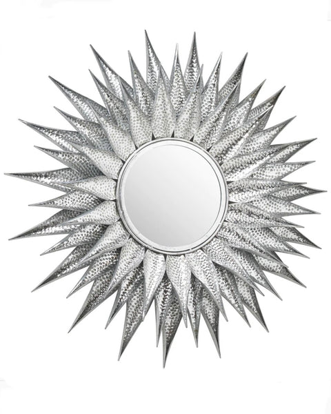 Ohlson Large Sun Mirror in Silver 90cm LOCAL COLLECT/DELIVERY ONLY