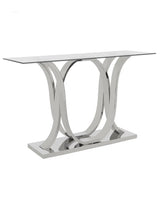 Valletta Curved Base Console Table in Silver LOCAL COLLECT/DELIVERY ONLY