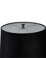 Black Dappled Glass Table Lamp with Velvet Black Shade 76cm LOCAL COLLECT/DELIVERY ONLY