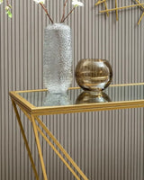 Valencia Geometric Console Table in Gold LOCAL COLLECT/DELIVERY ONLY