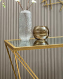 Valencia Geometric Console Table in Gold LOCAL COLLECT/DELIVERY ONLY