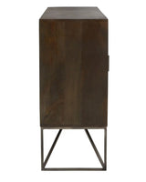 Florence Mango Wood Geometric Floral Pattern Sideboard