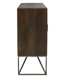 Florence Mango Wood Geometric Floral Pattern Sideboard