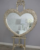 Hilton Heart Rosebud Mirror in Champagne 110cm x 91cm LOCAL COLLECT/DELIVERY ONLY