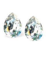 AB Peardrop Sterling Silver Stud Earrings