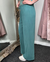 Penny Pleated Wide Leg Trousers (8 - 18)
