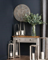 Gilford Grey Wooden Clock 68cm LOCAL COLLECT/DELIVERY ONLY