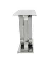 Valletta Curved Base Console Table in Silver LOCAL COLLECT/DELIVERY ONLY