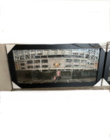 Stadium of Light Football Dad Son Print in Black Frame 70cm x 30cm