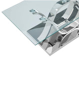 Valletta Curved Base Coffee Table in Silver LOCAL COLLECT/DELIVERY ONLY