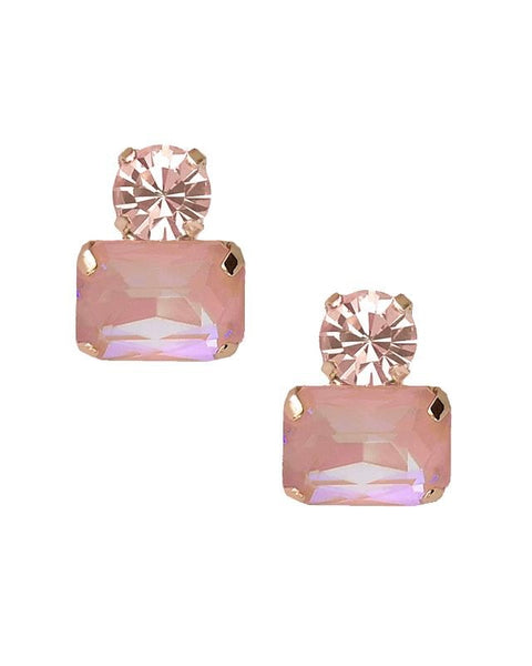 Peach/Champagne Twin Stud Earrings