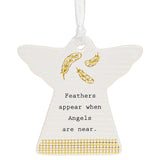 Angel Thoughtful Words Ceramic Plaques