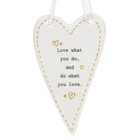 Heart Friends & Family Thoughtful Words Ceramic Plaques