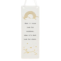 Rectangle Thoughtful Words Ceramic Plaque