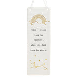 Rectangle Thoughtful Words Ceramic Plaque