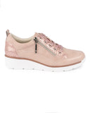 Kiley Wedge Trainers in Pink