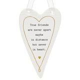 Heart Friends & Family Thoughtful Words Ceramic Plaques