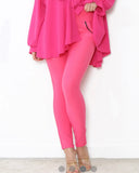 Molly Super Stretch Scuba Leggings in Fuchsia Pink