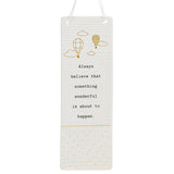 Rectangle Thoughtful Words Ceramic Plaque