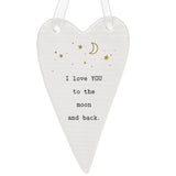 Heart Friends & Family Thoughtful Words Ceramic Plaques