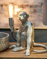 Ringo The Monkey Table Lamp in Silver 30cm LOCAL COLLECT/DELIVERY ONLY