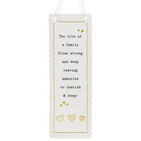 Rectangle Thoughtful Words Ceramic Plaque