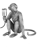 Ringo The Monkey Table Lamp in Silver 30cm LOCAL COLLECT/DELIVERY ONLY