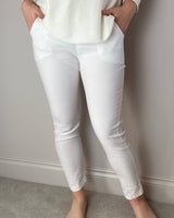 White Plain Magic Stretchy Trousers